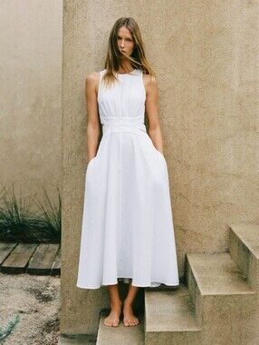 jocelyn maxi dress in ivory nicholas | Dresses | Nicholas White V neck